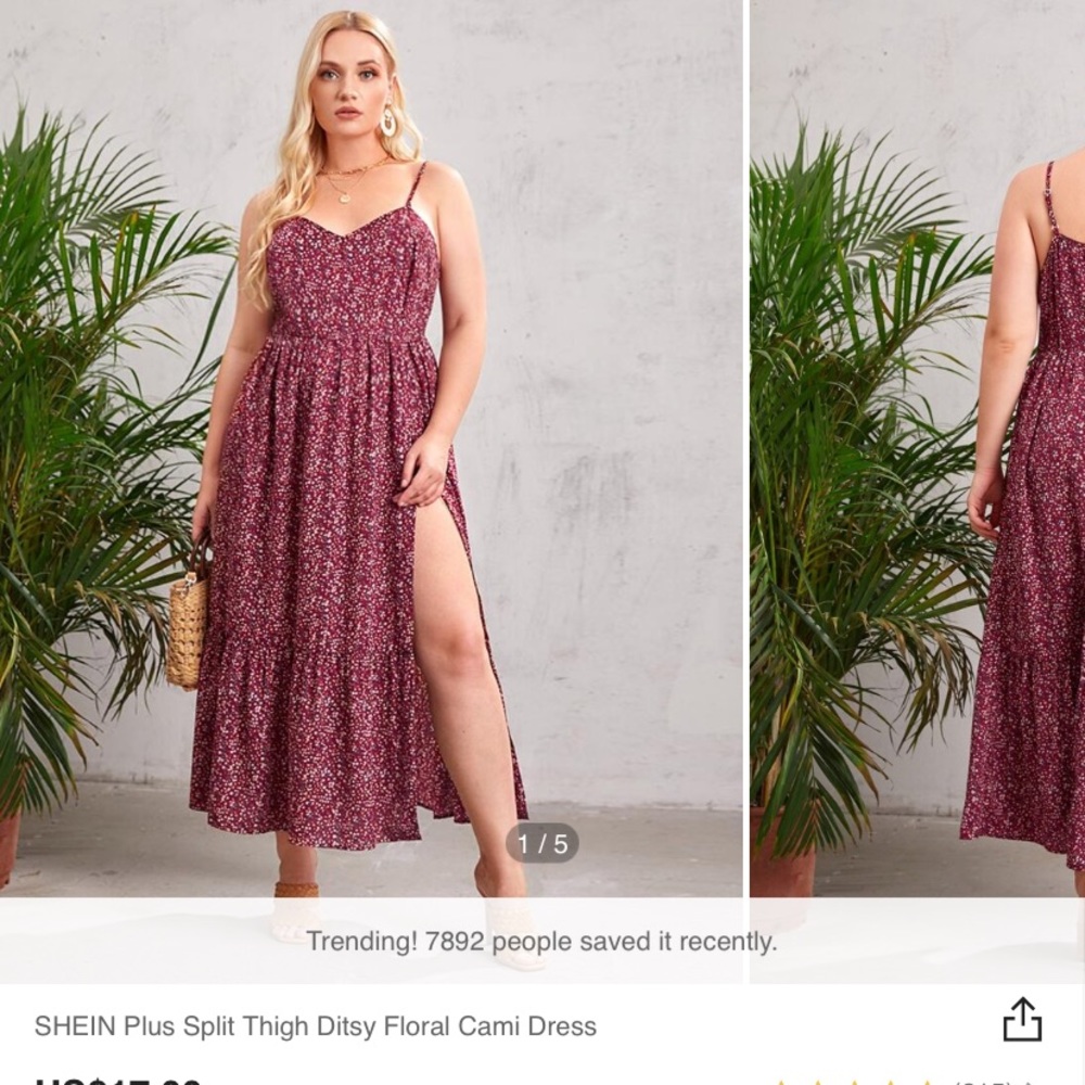Split cami dress